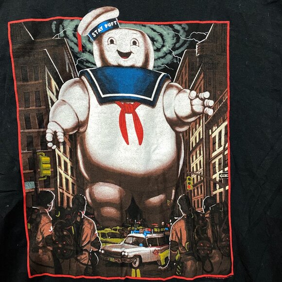 Stay Puft Marshmallow vs Ghostbusters Graphic Design T-Shirt Medium - Picture 2 of 4